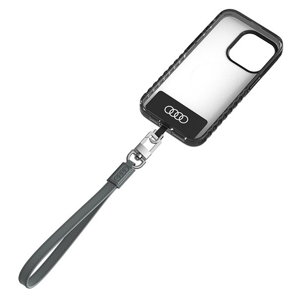 (28cm) Universal Leder Handykette Lanyard Handgelenkschlaufe   1x Einlage (AU-HSLSL-GT/D1-GY) - Grau