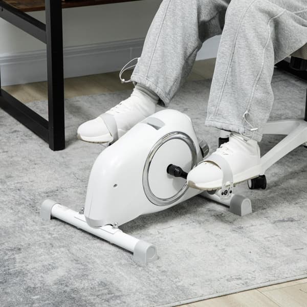 Pedaltrener minitreningssykkel for seniorer med 8 justerbare magnetiske motstander og LCD-skjermer treningssykkel for arm- og bentrener for hjemmetren