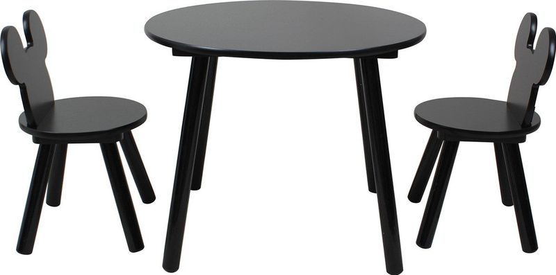Disney Mickey Mouse - Zwarte Tafel en 2 Stoelen - Kinderkamer