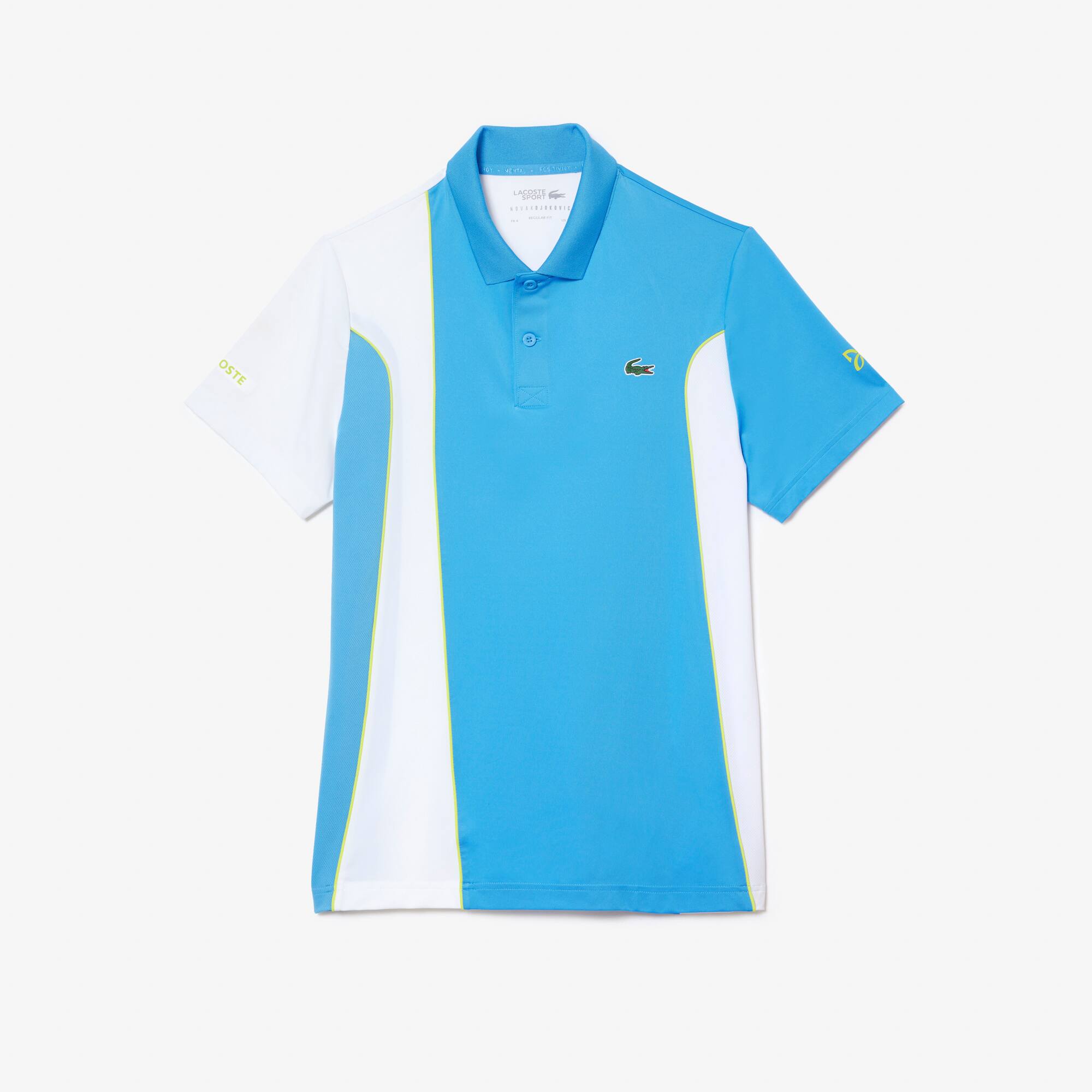 Polo homme Lacoste SPORT x Novak Djokovic color-block regular fit Manches Courtes - Bleu - Lacoste - Homme