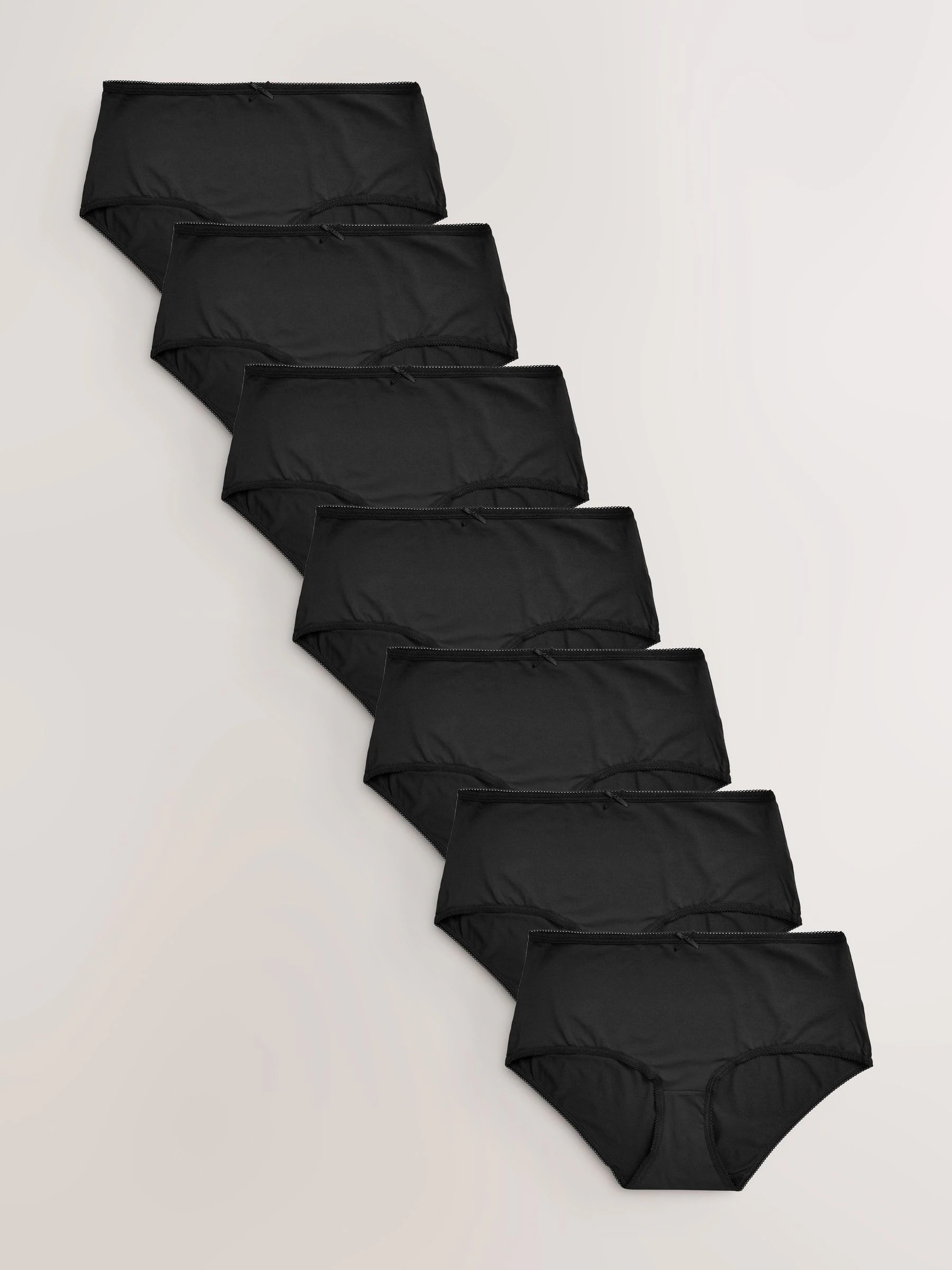 Zwart - Set van 7 slipjes van microvezels