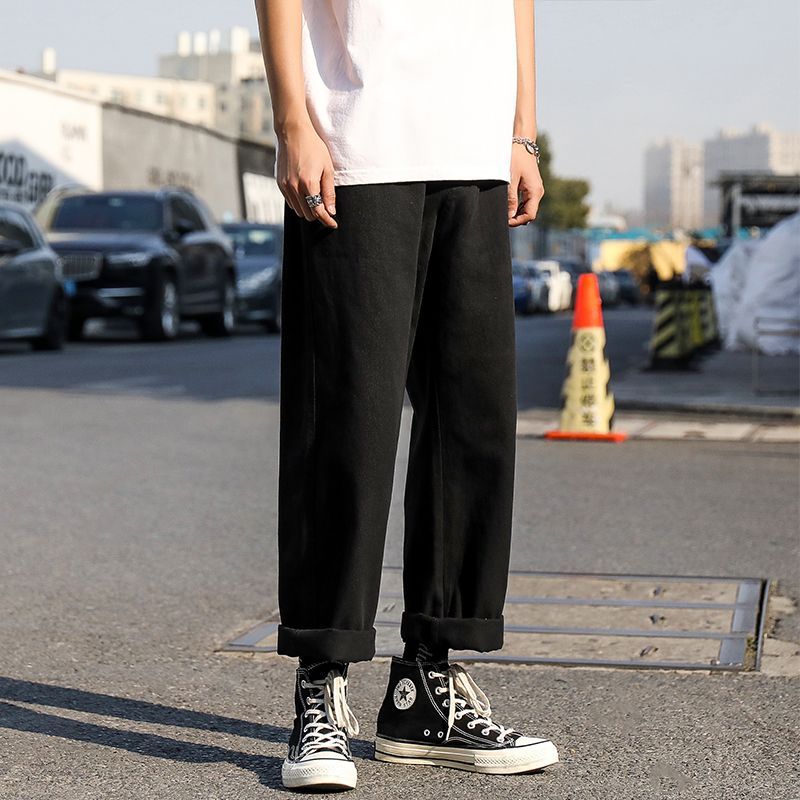 Whyessa - Effen cropped rechte broek