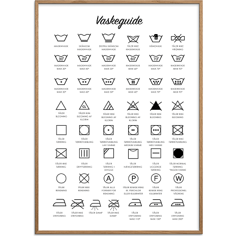 Vaskeguide - 70x100 cm
