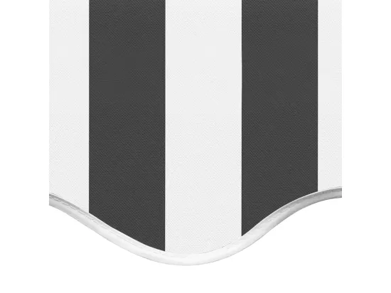 Tissu de remplacement pour auvent Anthracite et blanc 4x3,5 m