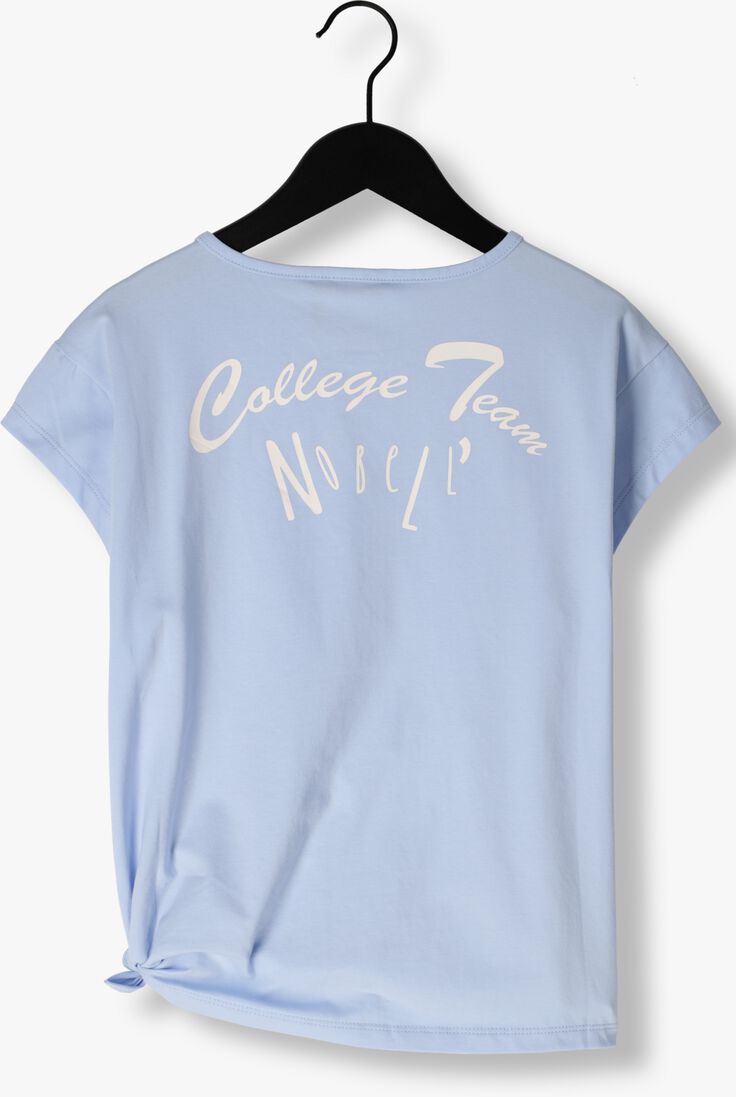 NOBELL lichtblauwe nobell t-shirt kasis tshirt college team with knot
