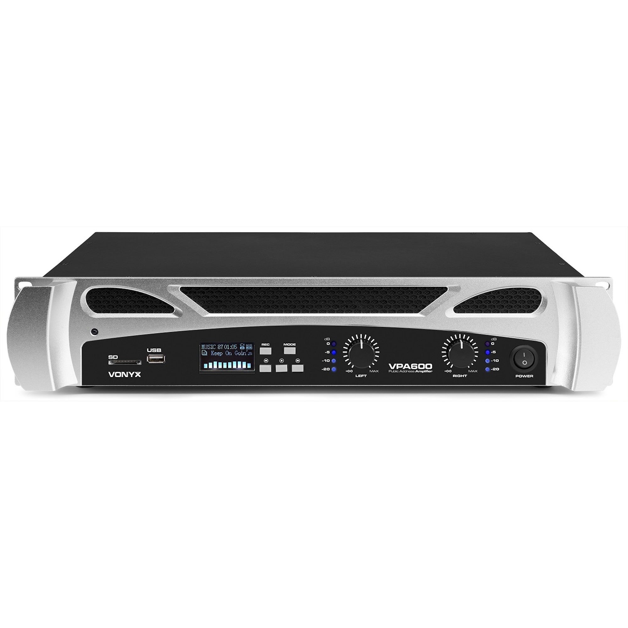 Vonyx VPA600 2x 300W versterker / mediaplayer met Bluetooth