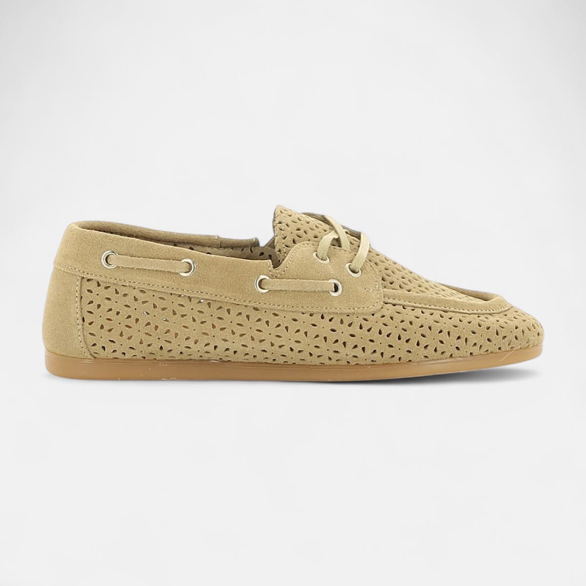 Mocassins Femme en cuir taupe