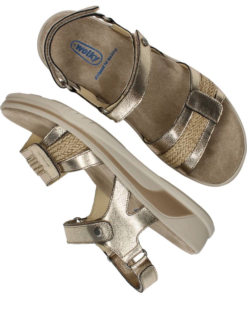 Wolky Fantom Elite Sandalen Goud Dames