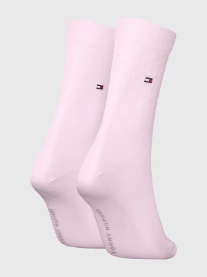 Pacote com 2 pares de meias clássicas de jacquard com estampa de bolinhas.