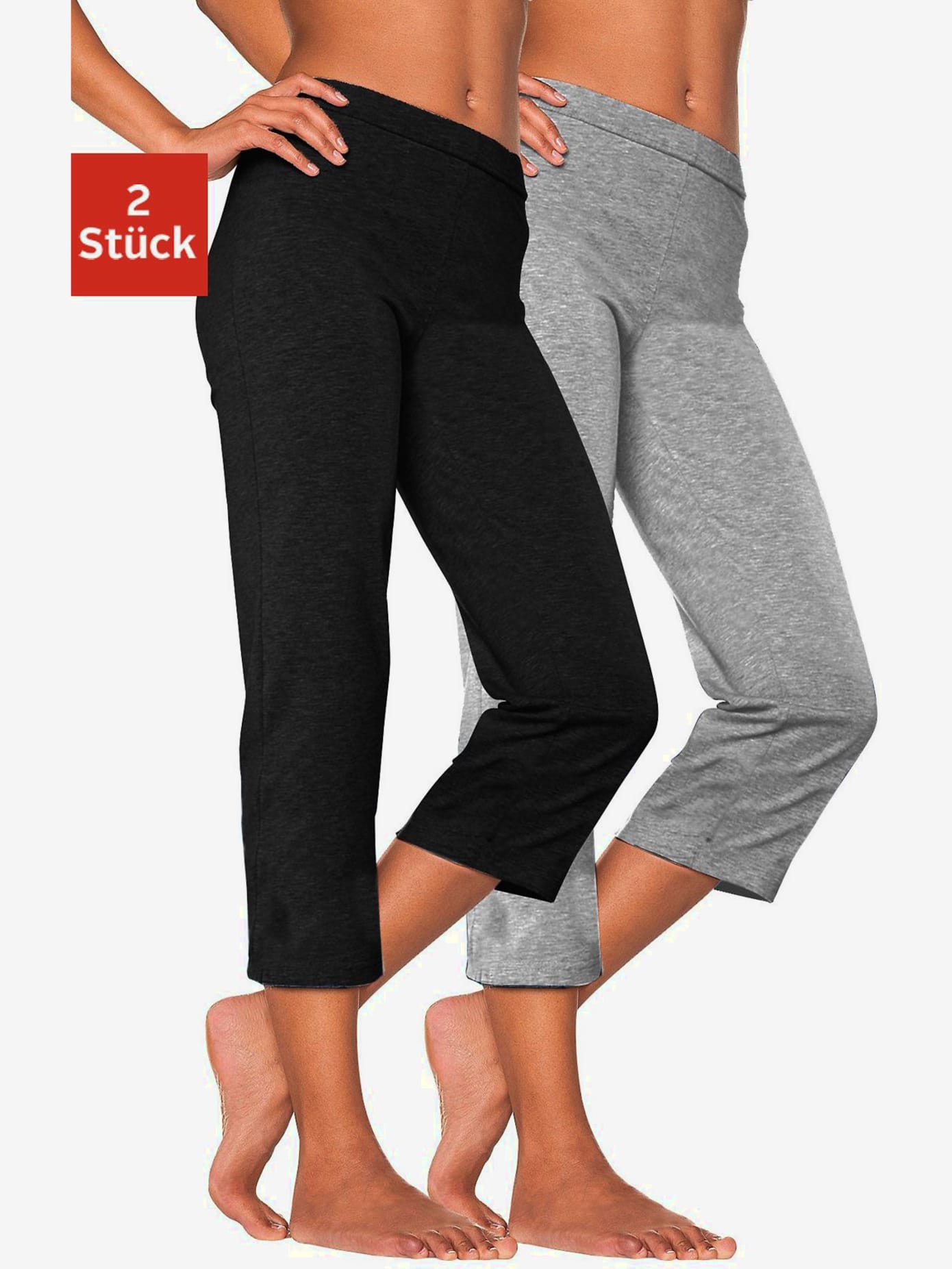 Corsaire lot de 2 pantalons basiques longueur 3/4