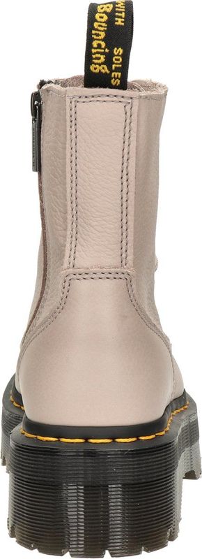 Dr. Martens - Dames Veterboots - Beige - Leer - Platformzool