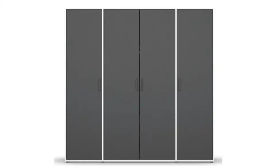 Drehtürenschrank Absetzung: Weiß 187 cm 4 Stück