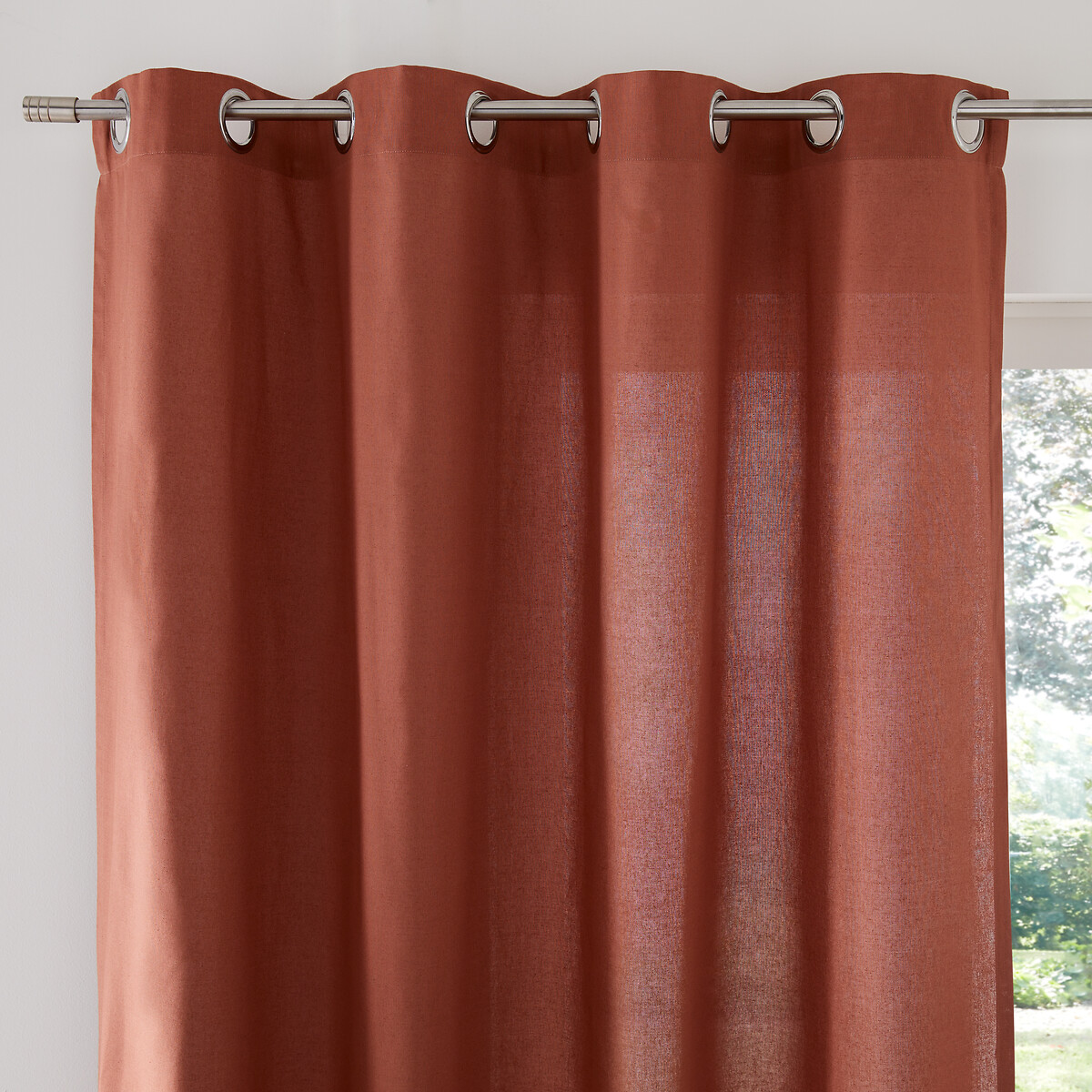 LA REDOUTE INTERIEURS<br>Cortina de algodão com ilhós Cenário
