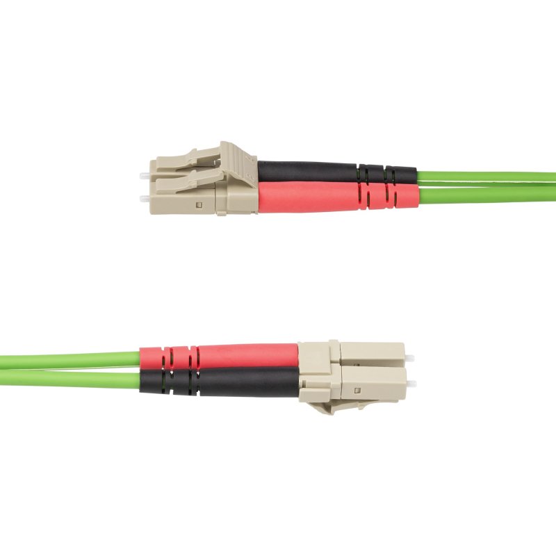 StarTech.com Câble Fibre Optique Multimode OM5 LC à LC UPC de 20m, Cordon/Jarretière/Connecteur Fibre Optique 50/125µm Duplex LOMMF Zipcord, VCSEL, 40G/100G, Insensible à la Courbure, Cordon de Liaison Fibre LSZH