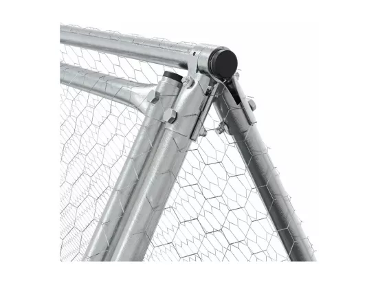 Cage pour poules argenté 200x105x91 cm acier galvanisé