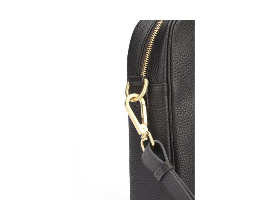Cartable homme cuir avec bandoulière Chocolat Grainé - KARLINGTON III