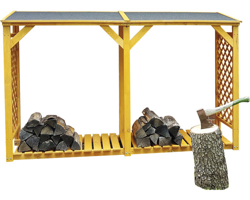 Brandhoutopslag promadino Speyer incl. verlengstuk 238 x 68 x 148 cm geïmpregneerd