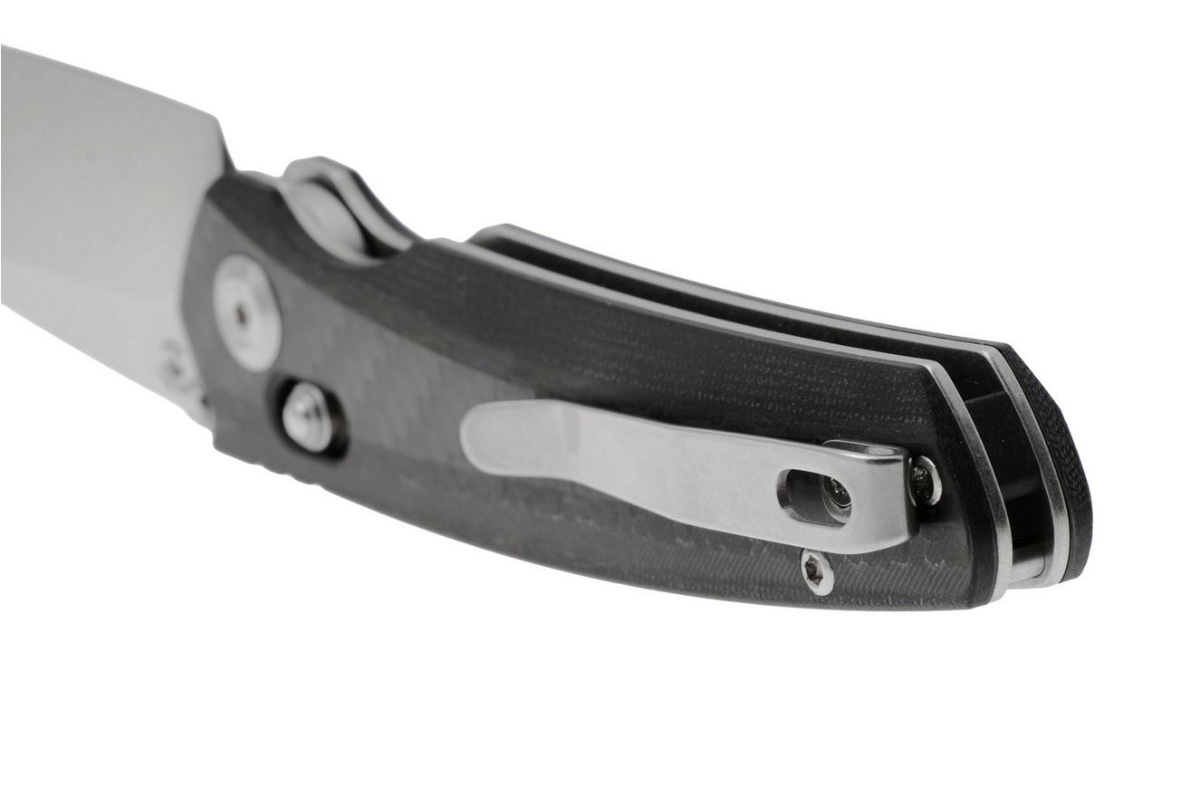 Tenable Knives Raven T2109V1 Stonewashed 14C28N, Twill Carbon Fiber, zakmes, Black Bird Blades design
