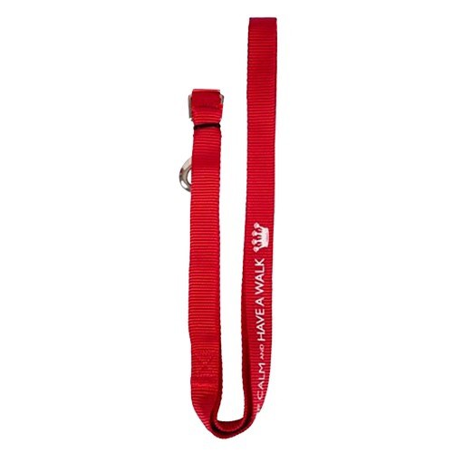 Guia de nylon para cães Keep Calm, vermelha