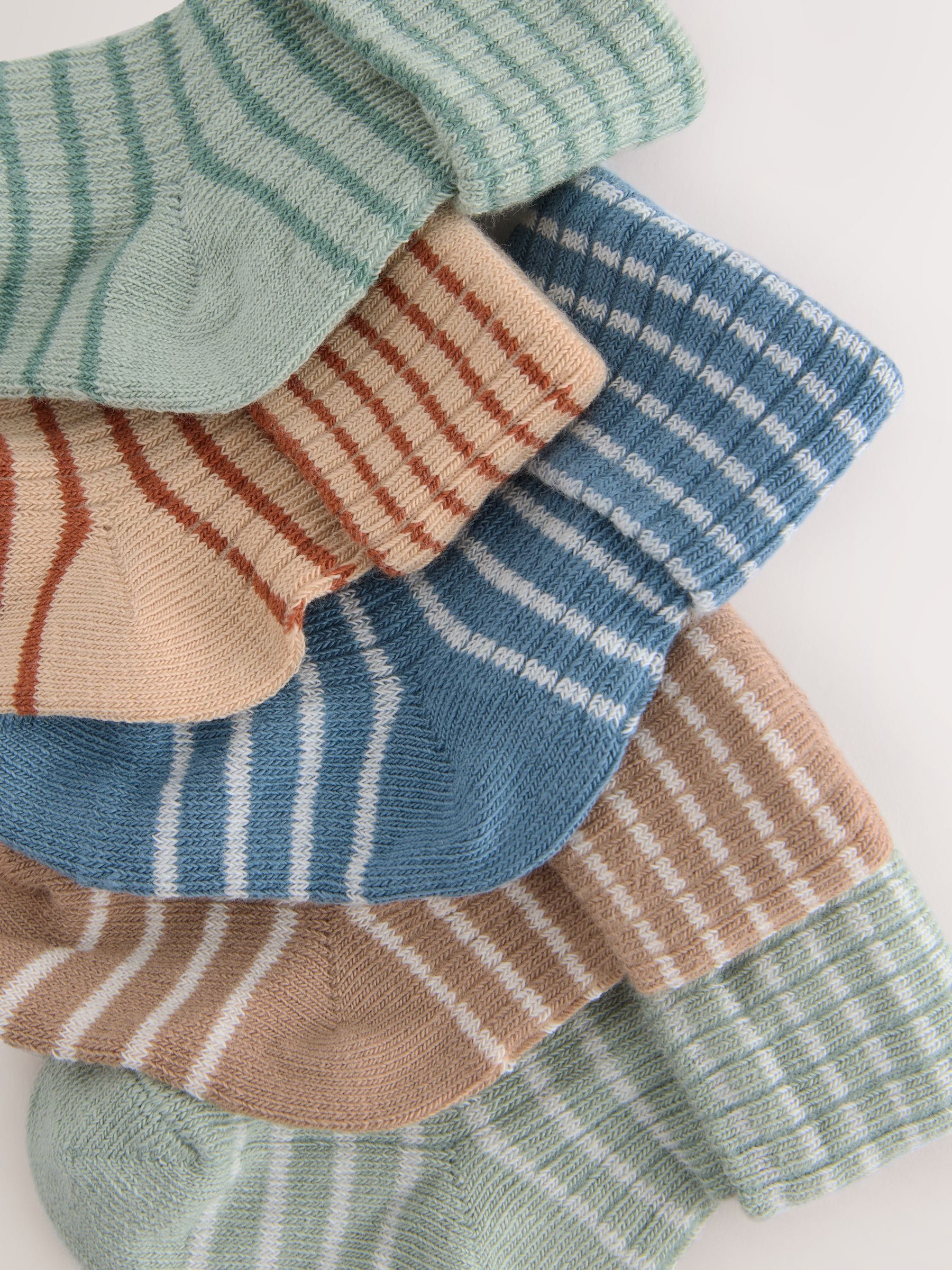 Multi - Set van 5 paar babysokken met omgerolde rand (0 mnd-2 jr)