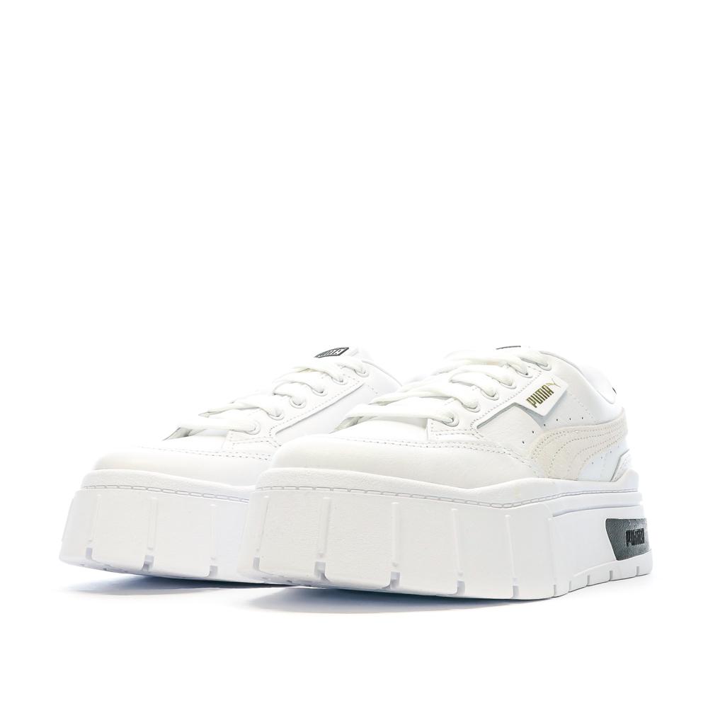 Puma Baskets Blanche/Beige/Noir Femme Puma Mayze Stack 384363