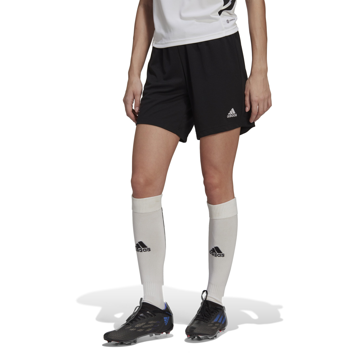 Adidas Entrada 22 Voetbalbroekje Dames Zwart Wit