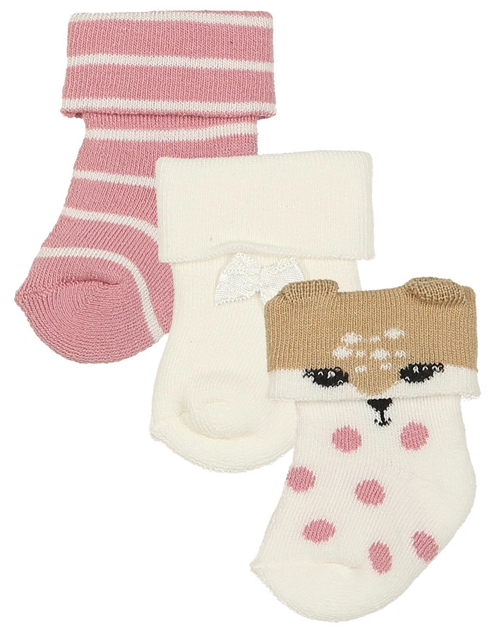 Erstlings-Socken REH 3D 3er-Pack in bunt