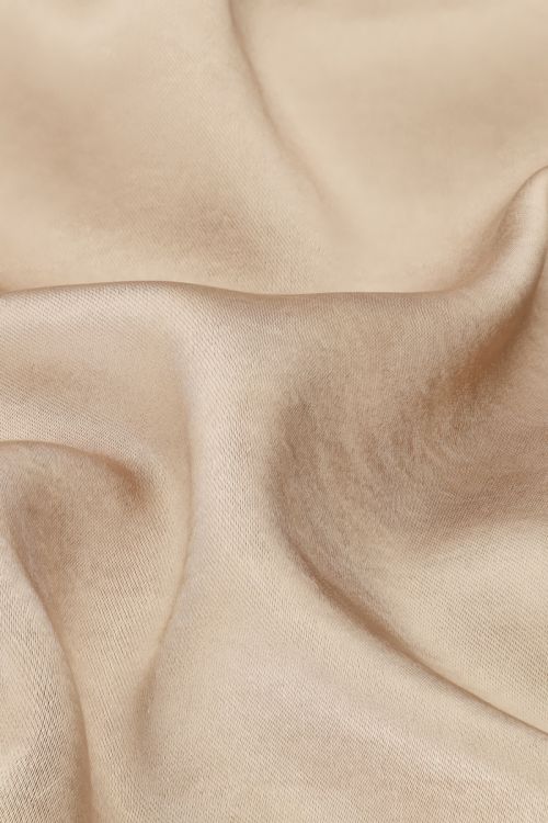 Beige pantalon satijn look