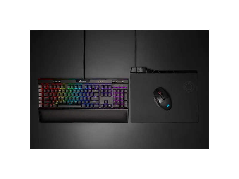 CORSAIR Gaming DARK CORE RGB PRO SE - Mus - optisk - 8 knapper - trådløs, kablet - USB, 2.4 GHz, Bluetooth 4.2 LE - sort