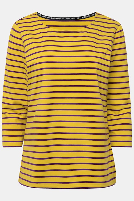 Ringelshirt, Regular Fit, Rundhals, 3/4 Arm