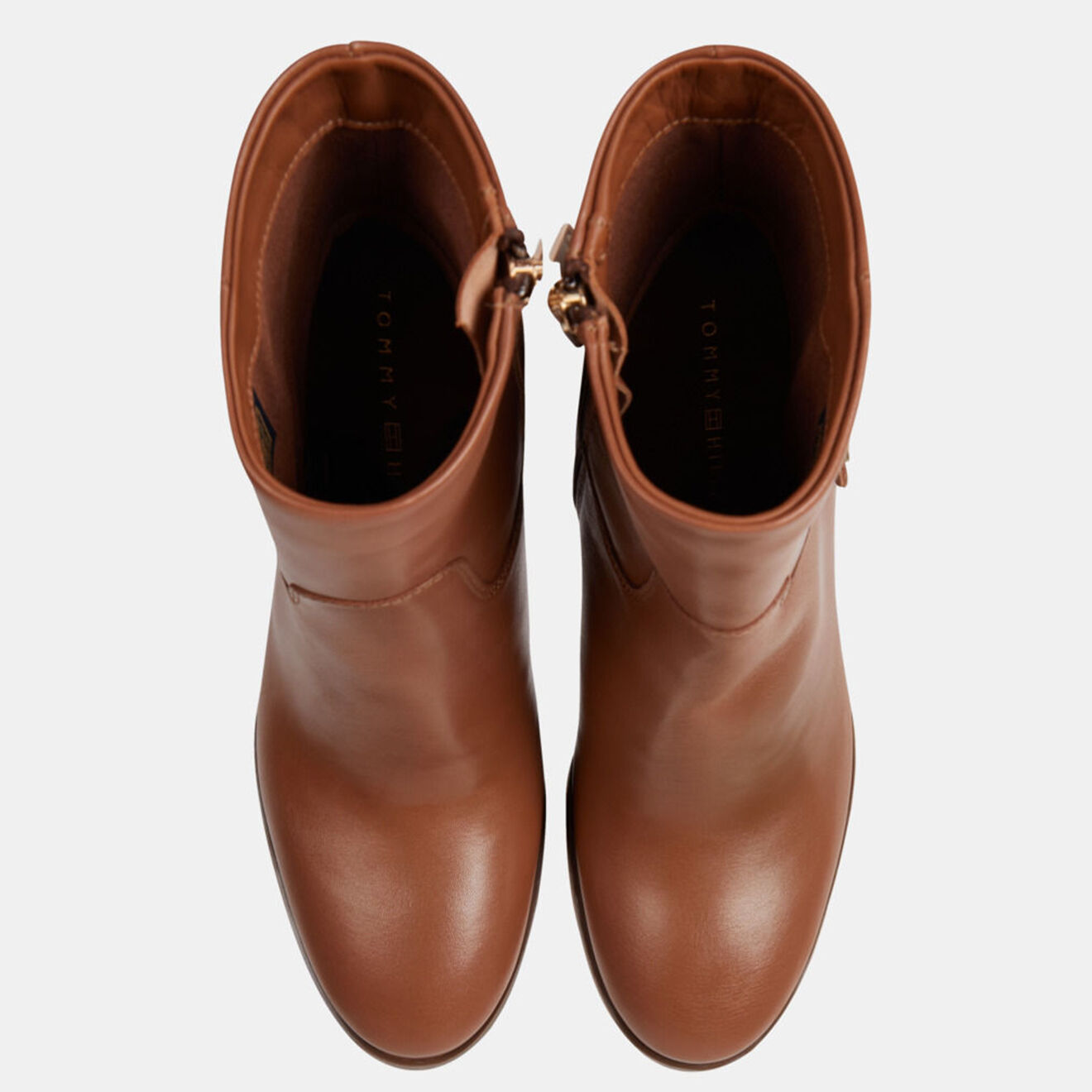 Tommy Hilfiger Bottines en Cuir à boucle marron - Talon 9,5 cm