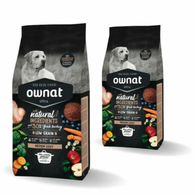 Croquettes Ownat Ultra light medium pour chien de race moyenne