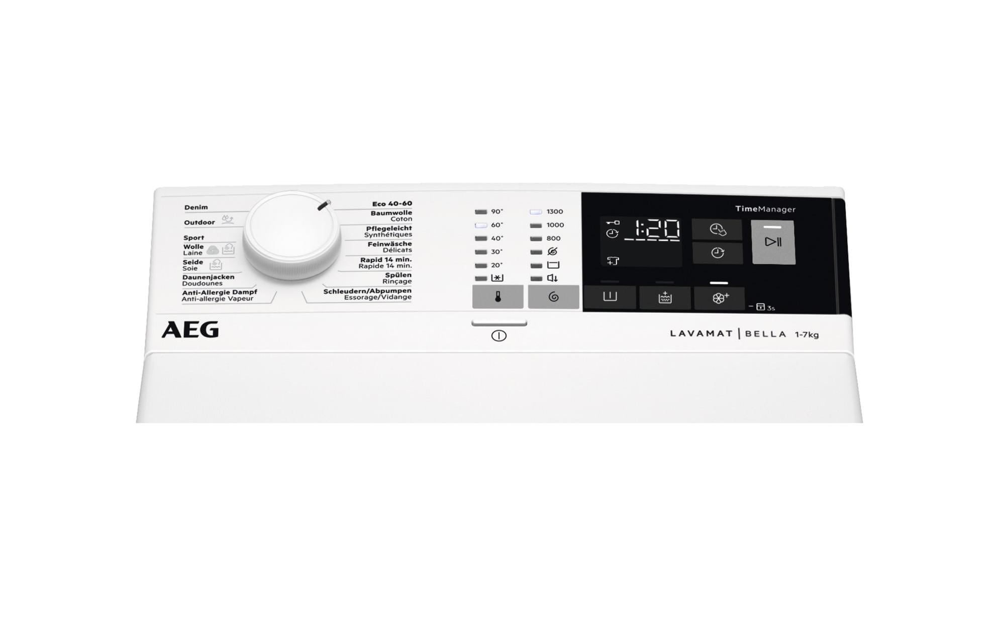 Waschmaschine LB1370 Oben (Toplader)<br>Toplader mit 7 kg Ladekapazität