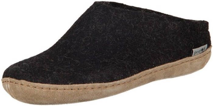 Glerups Pantoffels DK Charcoal Lammwollfilz