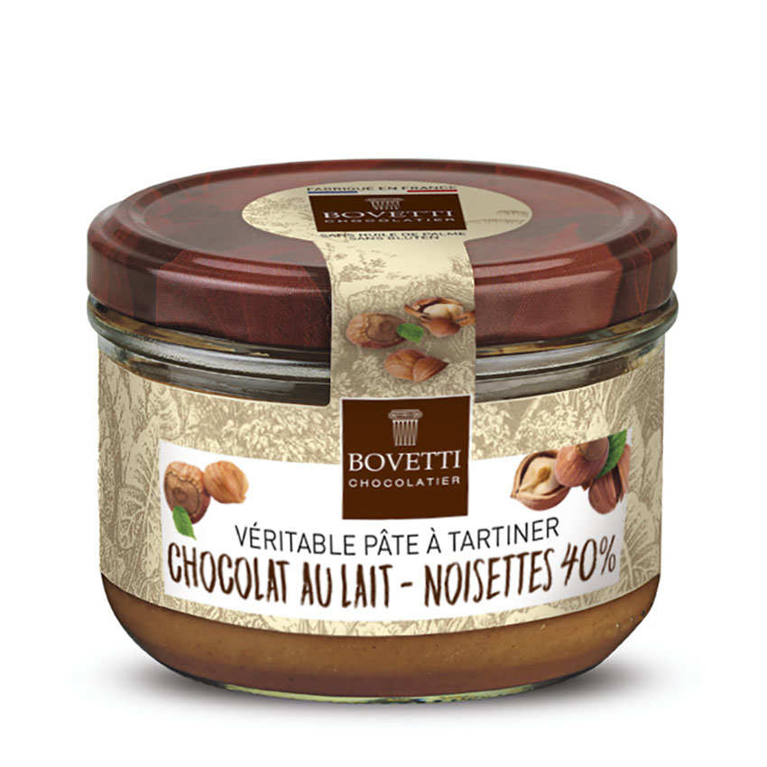 Véritable pâte à tartiner noisette chocolat au lait sans huile de palme