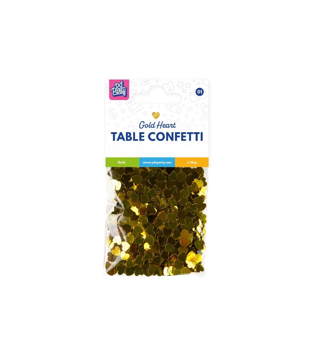 Hartjes Tafelconfetti Goud 14gr
