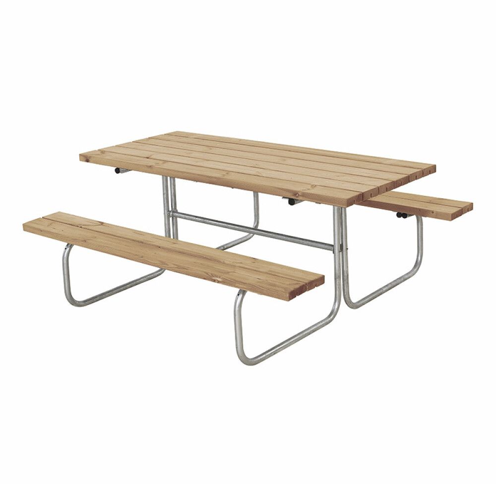 BENKESETT PLUS BORD/BENKER CLASSIC 177X155X73/44CM GYLDENBRUN