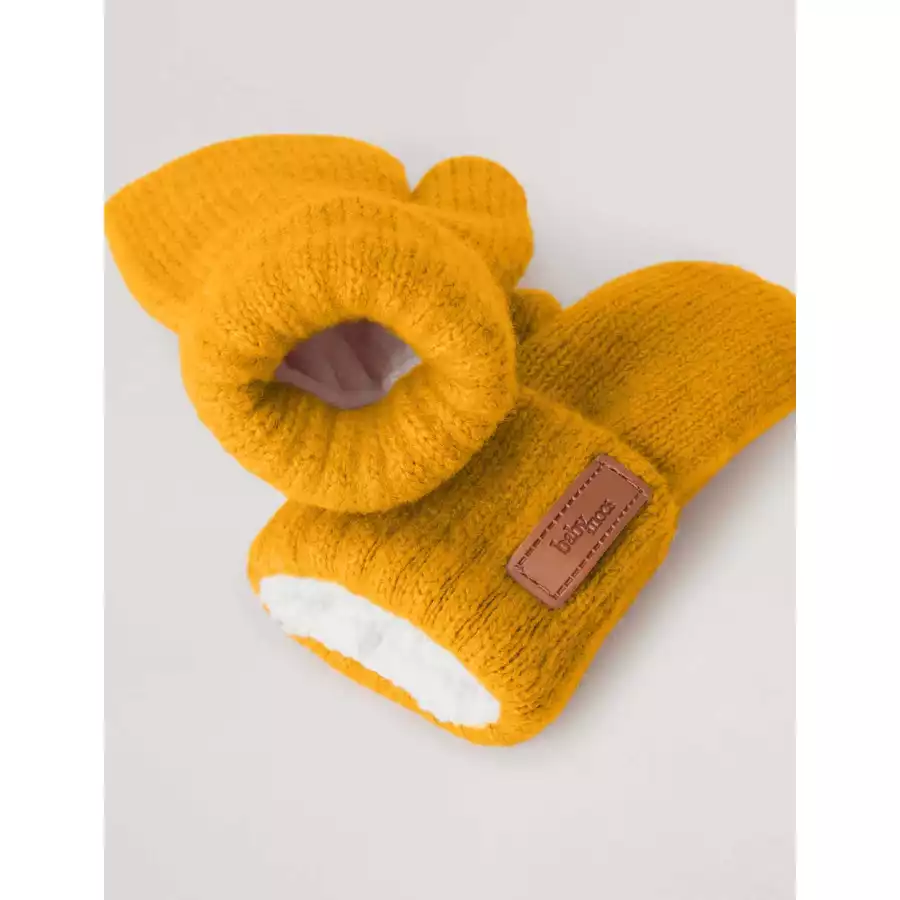 BabyMocs Handschuhe Vegan senfgelb