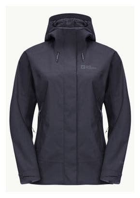Veste Imperméable Femme Jack Wolfskin Kammweg 2L Gris