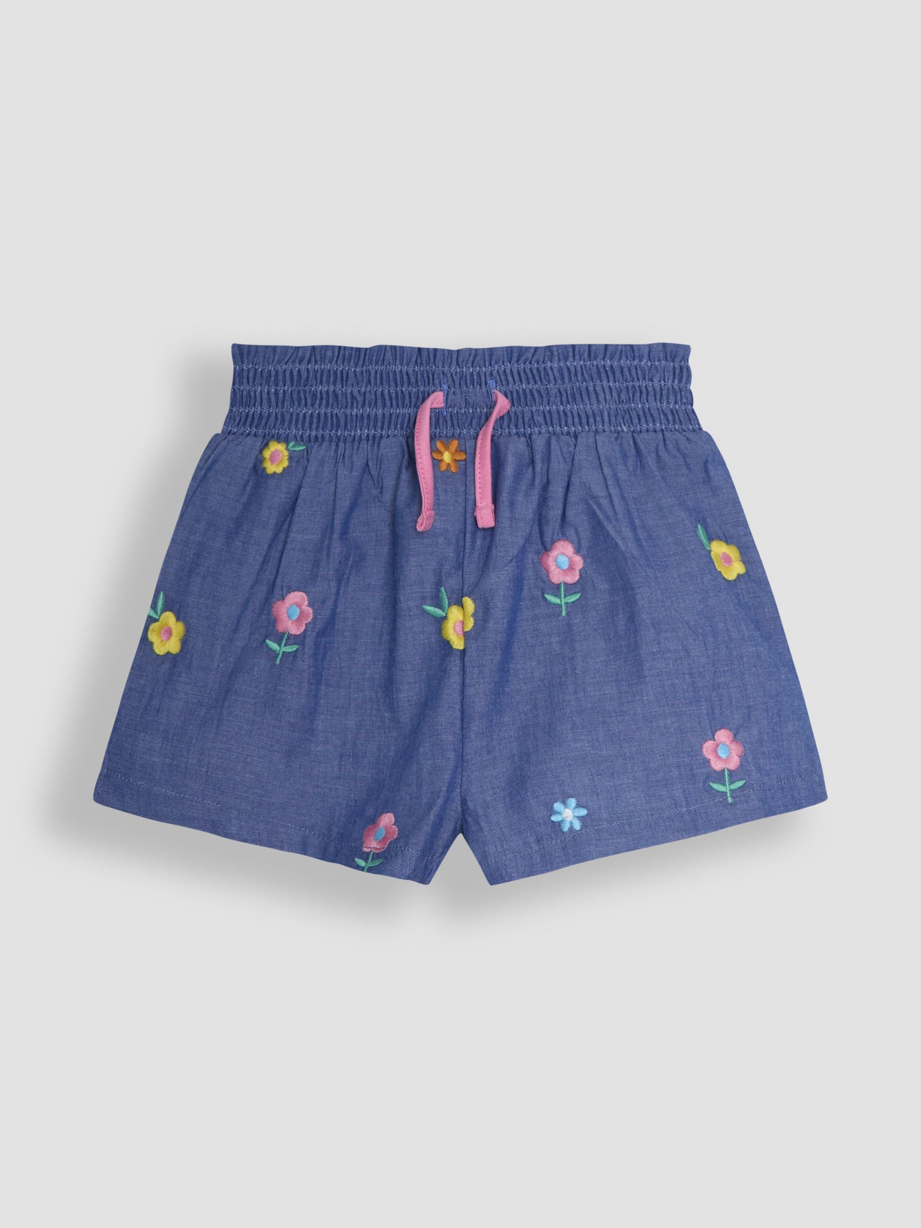 JoJo Maman Bébé 100% katoenen 2-delige set van Peppa Pig-top met borduursel en chambray short