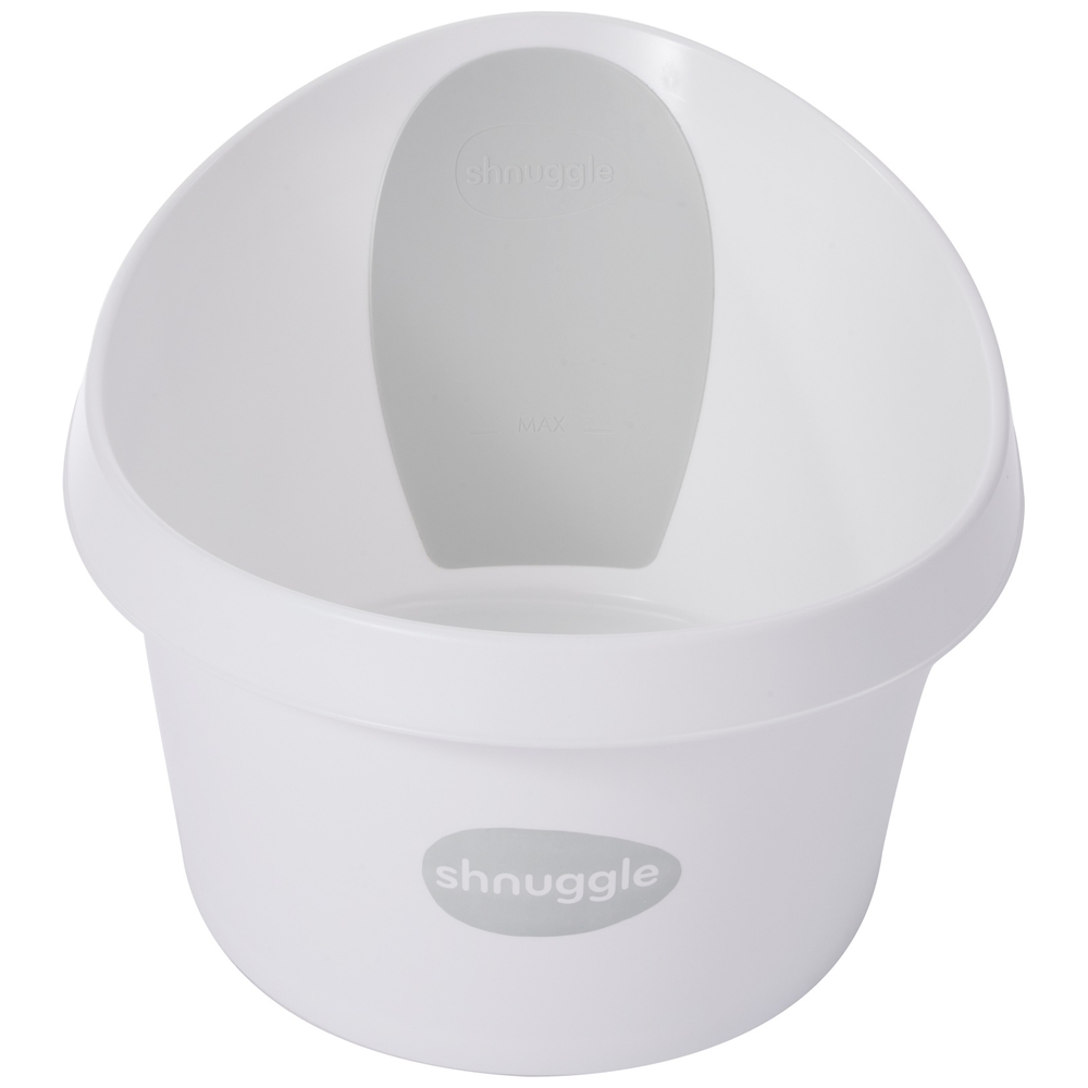 Shnuggle Babybadewanne ab 12 Monaten, Weiß & Hellgrau