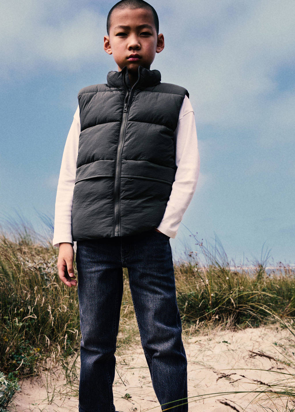 Mango Kids bodywarmer grijs