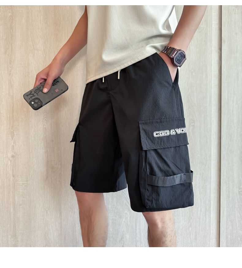 Andrei - Cargoshorts met hoge taille en wijde pijpen