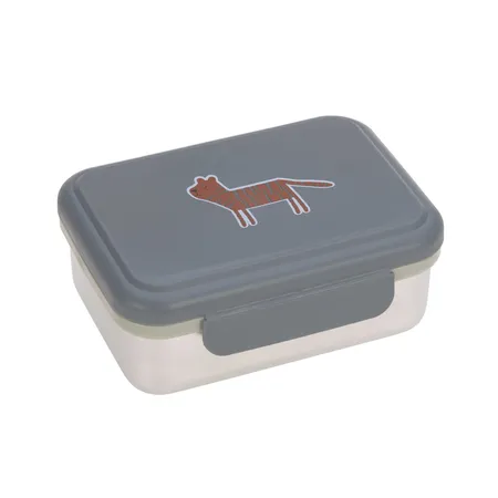 Lässig Brotdose Kinder - Edelstahl Lunchbox, Safari Tiger