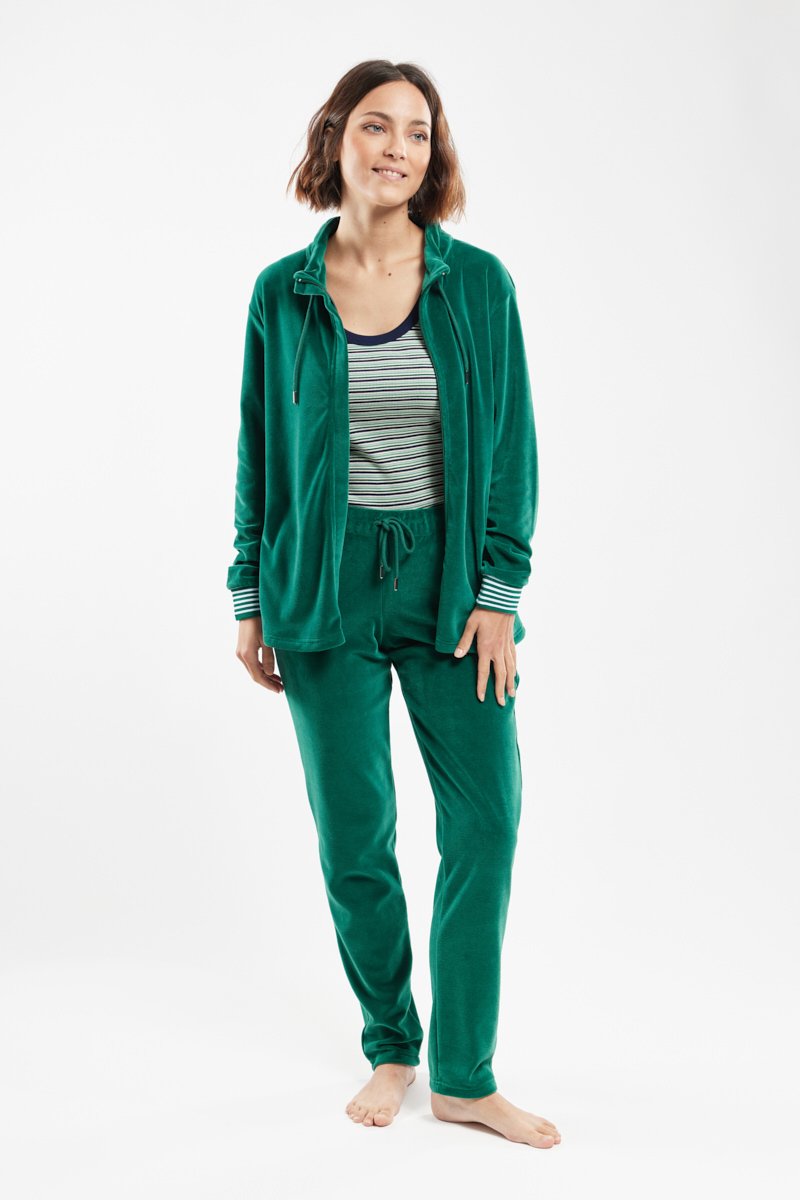 Veste zippée homewear - velours