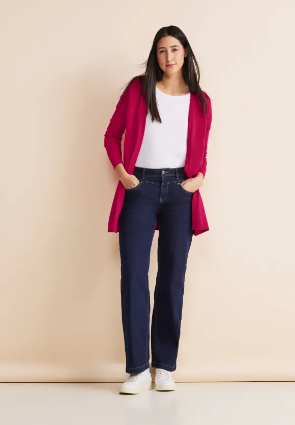 Langer Cardigan - firefly red