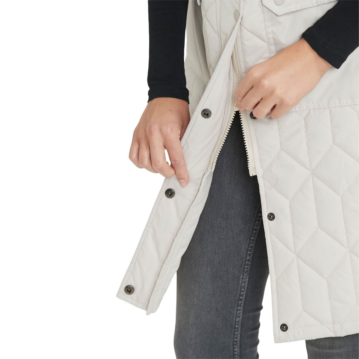 Weather Report Beah Long Quiltet Vest Dame