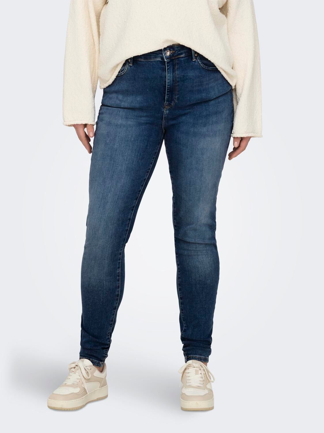 CAREMMA Mittlere Taille Skinny Fit Jeans Medium Blue Denim