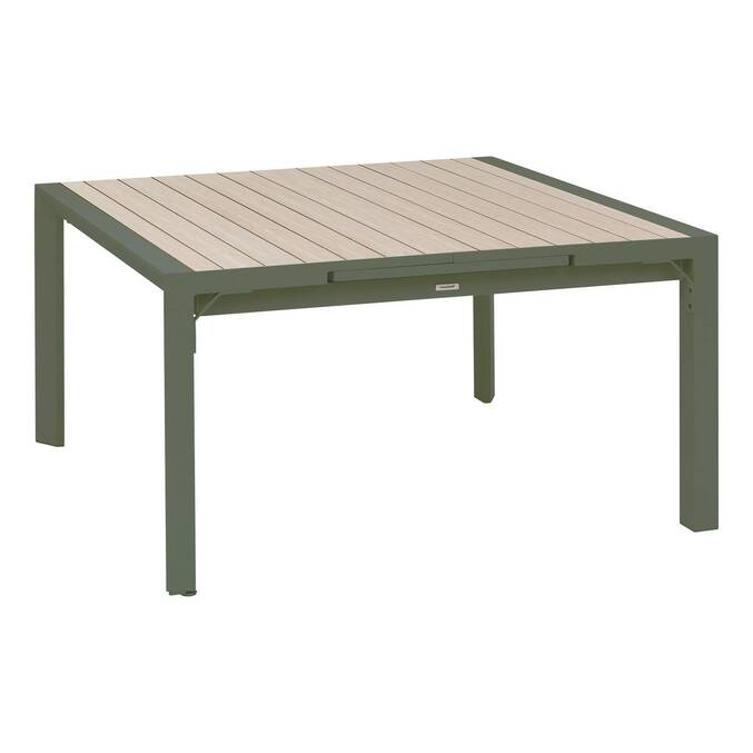 Table de jardin extensible rectangulaire EVASION Lin / Vert laurier