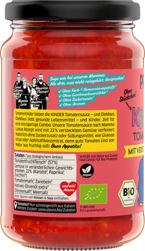 PPURA BIO Sugo KINDER-Tomatensauce mit verstecktem Gemüse